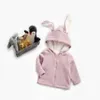 Baby Winter Coat Toddler Girls Boys Bunny Ears Fleece Thick Hooded Coat Jackets Kids Winter Clothes LJ201124