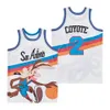 Basketball The Movie Film Coyote Jersey 2 X Looney Tunes Wile The Camp HipHop Pour les fans de sport Pur coton Hip Hop Broderie et couture Bleu Rouge Blanc Couleur Bonne qualité