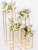 4PCS Floor Vases Flowers Vase Column Stand Metal Pillar Road Lead Wedding Centerpieces Rack Event Party Christmas Decoration