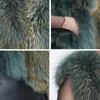 Реальный меховой жилет женский енот меховой жилет женский зимний жилет куртки плюс размер 6xL женские теплые слои без рукавов V шеи сексуальные моды 201221