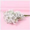 100PCS Artifical Flowers Gypsophila Silk for Decoration Purple Lavender Heather Decorative Flower Bouquet