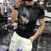 Été Nouveaux T-shirts pour hommes Impression de voilier Mince Tout-match Mode Coton mercerisé Ventilation confortable Ajustement de haute qualité M-4XL