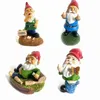 1 ADET Sakallı Yüz Willy Yaramaz Çiş Gnome Reçine Oynak Noel Cüceler Merry Noel Dekor Bahçe Yanıp Sönen Gnome Için GNOME 201127