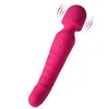 NXY vibrators Vrouw Vagina Meisjes Pussy Av Wand Vibrator Massager Double Headed verwarming 0104