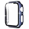 Custodia protettiva con diamante per Apple Watch Series 6 5 4 Custodia con protezione per lo schermo Antigraffio impermeabile per Iwatch 44mm 42mm 40mm 38mm