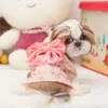 Köpek Giyim Pet Giyim Elbise Giysi Çiçek Japon Kimono Papyon Gömlek Kostüm Küçük Köpekler Için Kostüm Princess Ürün Chihuahua 5509 Q2