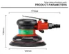 Freeshipping pneumatisk slipmaskin 125mm 5 "Excentrisk 5mm slumpmässiga Orbital Air Sander Pneumatiska verktyg