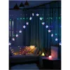 16 LED Star rideau à cordes Lumières de Noël Fairy Light Garland LED Wedding Home Party Birthday Decoration EU 201203