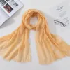 New Muslim Women Crinkle Hijab Scarf Soft Solid Cotton Head ScarvesTurban Shawls and Wraps hijab femme musulman kopftuch