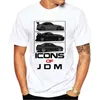 T-shirt masculino jdm skyline R32 carro cartoon top casual harajuku menino amor amante romântico verão novo 2021 g1222