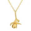 2021 Новый продукт 925 Серебряная мода магнолия ожерелье женские ретро цветочные украшения в день Святого Валентина подарок для подруги Q0531