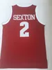 Costurado NCAA Mens Collin Sexton Basquete Jerseys College Alabama Crimson Tide Jersey Vintage # 2 Home Vermelho Camisas Brancas S-2XL