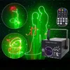 أضواء مهرجان الرسوم المتحركة 3D أحمر أخضر ليزر العارض ضوء بار عيد KTV DJ Disco LED الإضاءة المرحلة