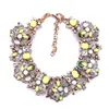 Indian Statement Choker Necklace Women Luxury Crystal Rhinestone Big Bib Necklace Femme Boho Ethnic Large Collar Necklace