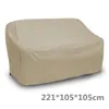 Capas de móveis de jardim de pátio à prova d'água Capas de cadeira de neve de chuva para sofá mesa de cadeira à prova de poeira Proteção de cobertura bege t200506