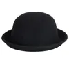 Mulheres Chapéus Vintage Fedora Chapeau Feutre Winter sentiu Sombreros de Fieltro SolidCapello Bombetta Bombetes