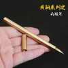 Handmade puro hexagonal bronze metal gel bambu cobre caneta criativa papel de carta escola de escritório 201202