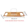 Lyx Badrum Bambu Badkar Badkar Hylla Brok Badkar Caddy Tray Rack Retractable Vin Glas Bokhållare Badkar Rack Support Y1125