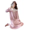 Spring Autumn Cotton Maternity Night Dress Long Sleeve Loose Sweet Nightgown Clothes for Pregnant Women Pregnancy Sleep Lounge LJ201125