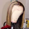 Modern Show Omber Brazilian Human Hair Short Bob 13x4 Lace Front Wigs 613 blonde