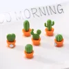6 pièces Cactus réfrigérateur aimant réfrigérateur autocollant Succulent magnétique ensemble mignon résine plante ornement maison cuisine décoration
