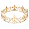 Gouden Zilveren Bruiloft Bruids Crystal Tiara Crown King Queen Pageant Prom Strass Sluier Tiara Hoofdband Bruiloft Haar Sieraden T2001279E
