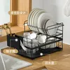 Wholesale Two-Tier Bowl and Dish Draining Rack Kitchen Multi-Layer Large Capacity Storage Organizer