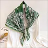 Foulard saten eşarp bayanlar için dişi ipek başı eşarplar el haddelenmiş eşarp 90 paisley baskı fullarca lüks264z