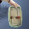 Bärbar hälsosam materiell lunchbox Oberoende gitter för barn Bento Box Mikrovågsugn Tortering Livsmedelsförvaring Container FoodBox T200710