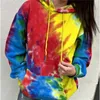 Kadın Kazak Külot Tasarımcısı Tiedye Uzun Kollu Kapşonlu Kapşonlu Üst Ceket Ceket Bayanlar Sonbahar Kış Modaya Düzenli Sweatershirt E12043373376
