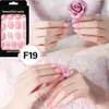 24pcs adesivo de unhas francês acrílico falso falsa unhas de unhas fingernail dicas completas adesivo de adesivo sólido muticolor barato5558971