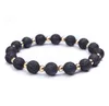 8mm Natural Lava Stone Beaded Strands Handgjorda Charm Armband för Män Kvinnor Party Club Decor Yoga Smycken