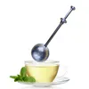 18cm Rostfritt stål Teleskopiska Te Bollar Retractable Ball Shape Metal Locking Tea Strainer Infuser Filter WB3158