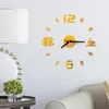 Wall Clocks Clock Sticker 3D DIY Roman Numbers Acrylic Mirror Home Decor Living Room B11