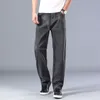 2020 Spring and Summer New Men s Gray Thin Jeans Advanced Stretch Loose Straight Denim Trousers Male Plus Size 40 42 44 Brand LJ200903