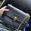 Damskie torebki Vavin z wytłaczaną skórą Designerska torebka z łańcuszkiem Torba na ramię Podwójna torebka z łańcuszkiem Crossbody Medium Mix kolorów wysoka jakość