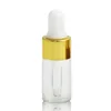 3ML Clear Amber Glass Esstenial Oil Dropper Bottles Portable Aromatherapy Bottle