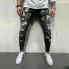 Fashion Street Mens Clothing Spring Autumn Patchwork Jeans Slim Casual Youth Hip Hop Stretch Denim Pants Ripped Skinny Trousers