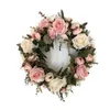 Soie Wearth Rose Fleurs artificielles Couronnes Porte Qualité parfaite Guirlande artificielle pour la décoration de mariage Home Party Decor T200331
