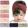 Baby Girls Headbands Cross Turban Spädbarn Fashion Elastic Hairbands Barn Solid Färg Plaid Headwear Kids Hair Tillbehör Bandanas