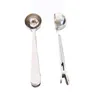 Stainless Steel Coffee Scoop Multifunction Spoon Sugar Scoop Clip Bag Seal Measuring Clamp Spoons Portable Food Kitchen Tool Supplieszy898A