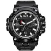 Nowe męskie zegarki sportowe wojskowe Analog cyfrowy zegarek LED odporny na rękę na rękę Mężczyznę elektroniczny silikonowy zegarek prezentowy Mont2661