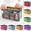 Kosmetiska påsar Portable Toiletry Make up Makeup Organizer Väska i väskor Dubbelkedja Förvaringspassar Travel Fickor Totes 14 färger HHB3445