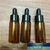 300pcs / lot 10ml 유리 에센셜 오일 dropper 병 1 / 3oz 드롭 액체 파이퍼 항아리 앰버 화장품 포장