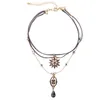 New Creative Multi-Layer Temperament Star Drop Pendant Kvinna Choker Collar Bankett Klänning Halsband