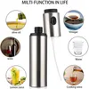 Electric Pepper Mill Stainless Steel Salt Shaker Grinder Set with Metal Stand and Oil Sprayer Kitchen Tool Spice 220311