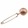 Tea Infuser 304 Rostfritt Stål Tea Sphere Sphere Mesh Ball Filter Rose Gold Home Strainer med handtag 5,5 cm zzy18