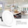 Downlights Ultra-thin LED Panel Light Round Concealed Recessed Ceiling Lamp Downlight Color Changing RGB with Remote Control AC 85219R