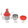 Stock Silicone Reusable Tea Tools Cartoon Design Infuser with Stainless Steel Chain for Loose Leaf Tea or Herbal