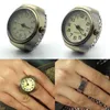 Bagues de cluster Vintage Punk élastique montre à quartz extensible pour femmes homme hip hop cool doigt couple bijoux de mode